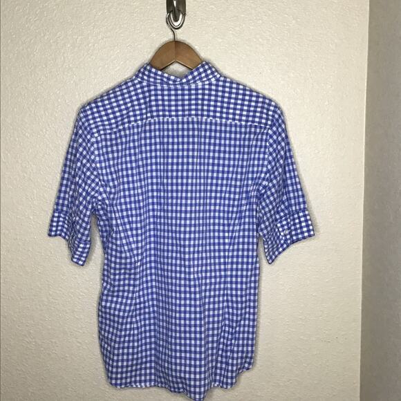 Ralph Lauren Womens Blue and White Button Down Top Size XL - Picture 4 of 4